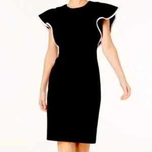 Calvin Klein Flutter-Sleeve Sheath Dress